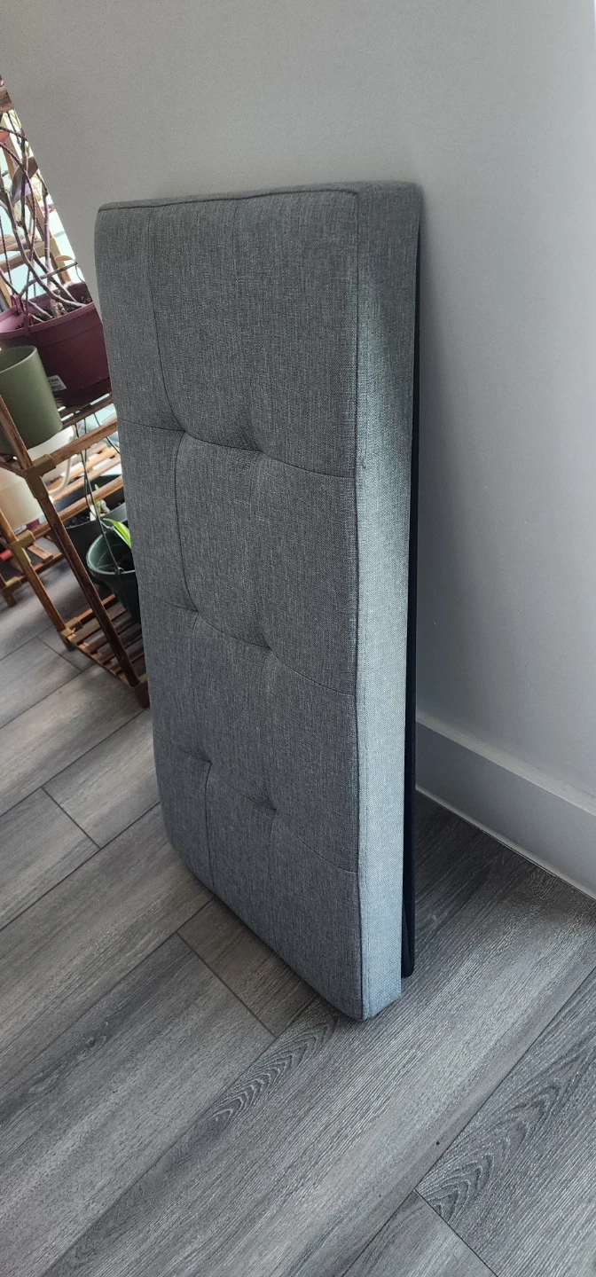 Songmics Light Grey 30in Folding Storage Ottoman Bench - photo 5