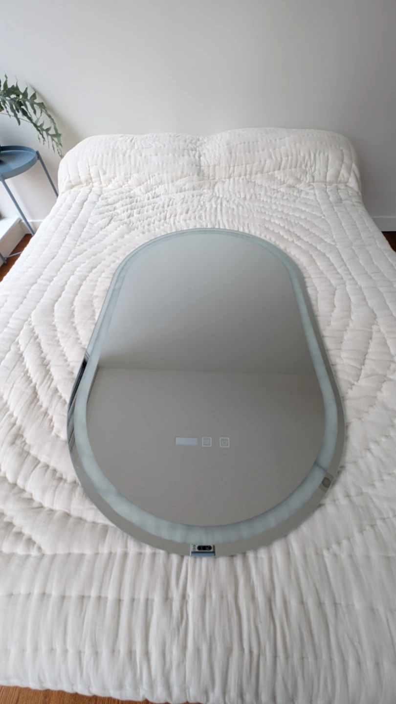 Oval LED Lighted Mirror Defogger 200x300mm