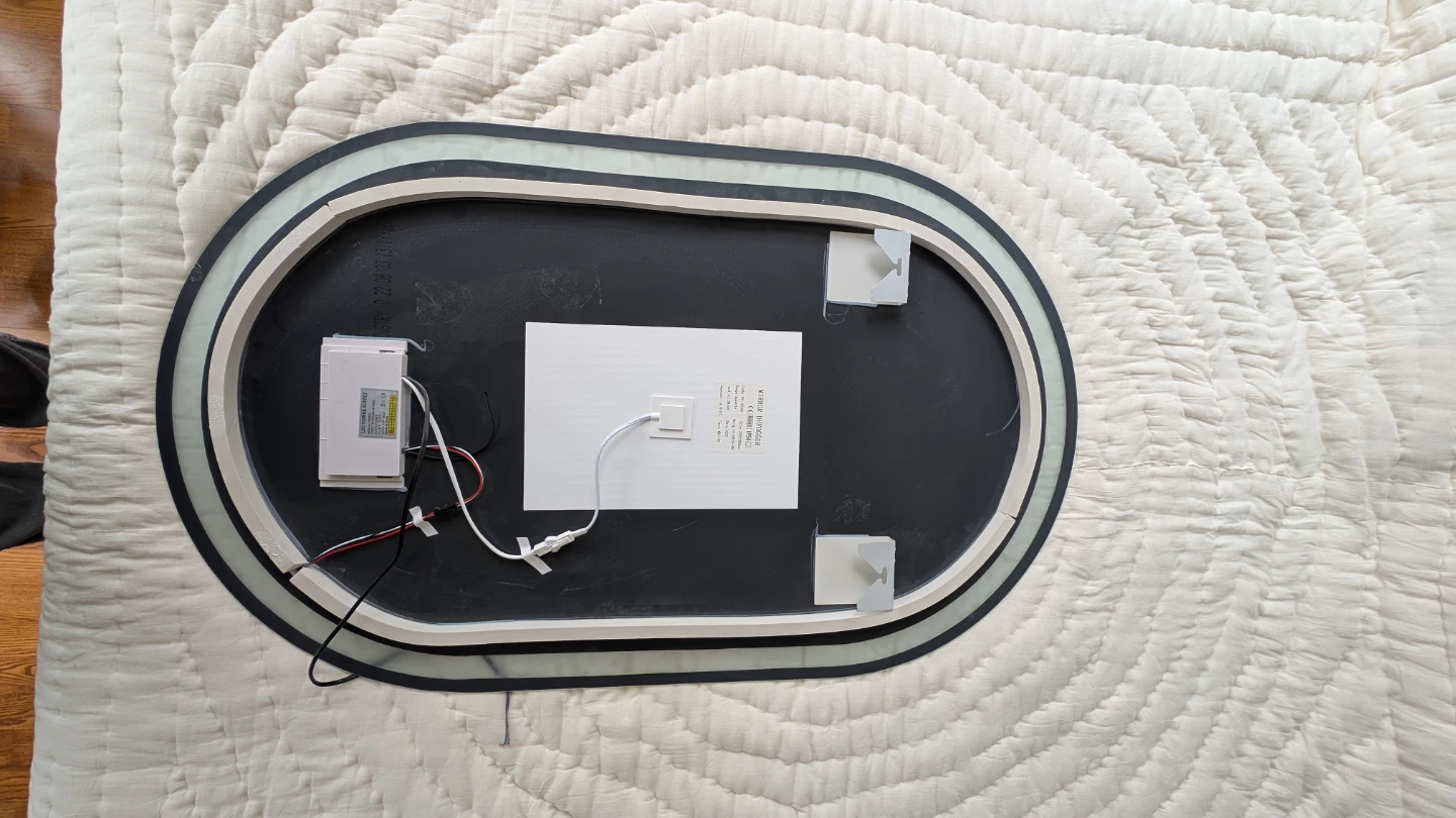 Oval LED Lighted Mirror Defogger 200x300mm - photo 2