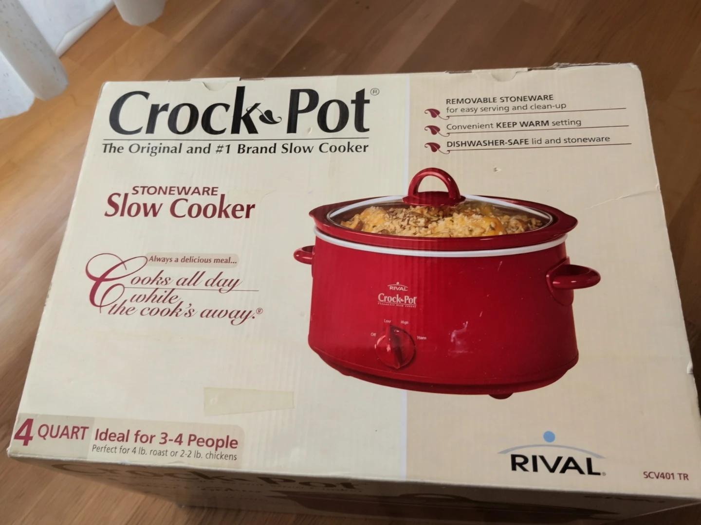 Jarden Rival Crock-Pot Slow Cooker SCV401-TR 4 Quart Oval - Red