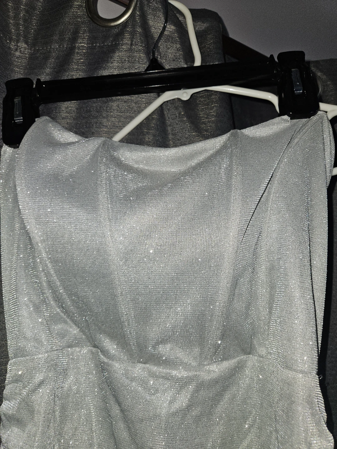 Forever 21 Silver Ruched Strapless Dress XL - photo 4