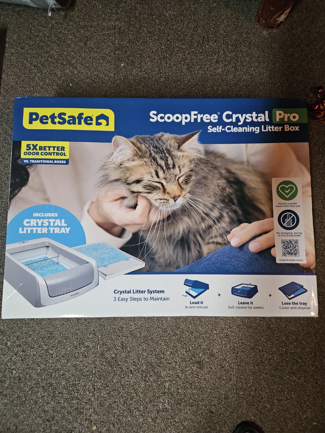 PetSafe ScoopFree Crystal Pro Self-Cleaning Litter Box