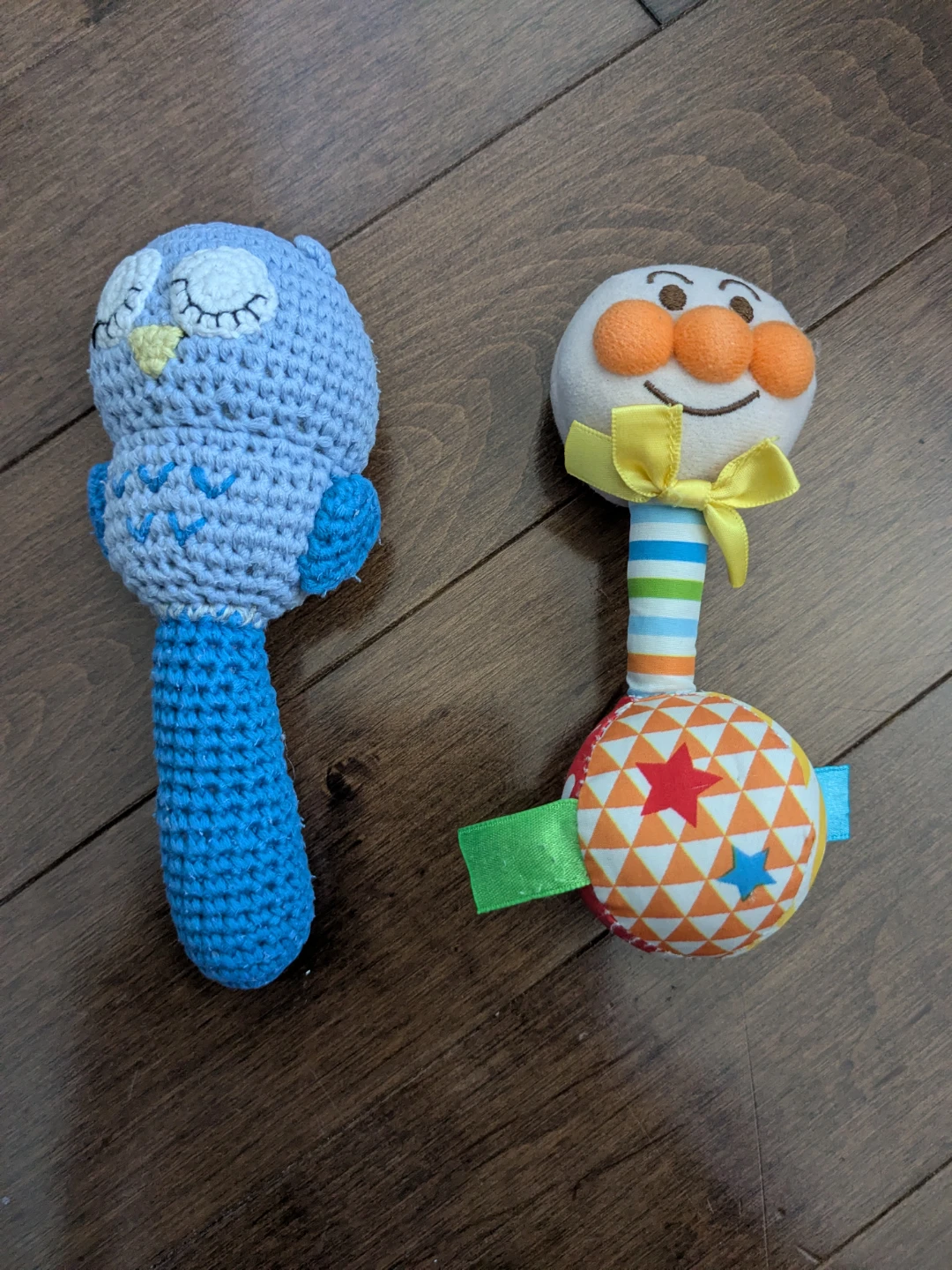 Owl Rattle and Japanese Anpanman Character Rattle $8