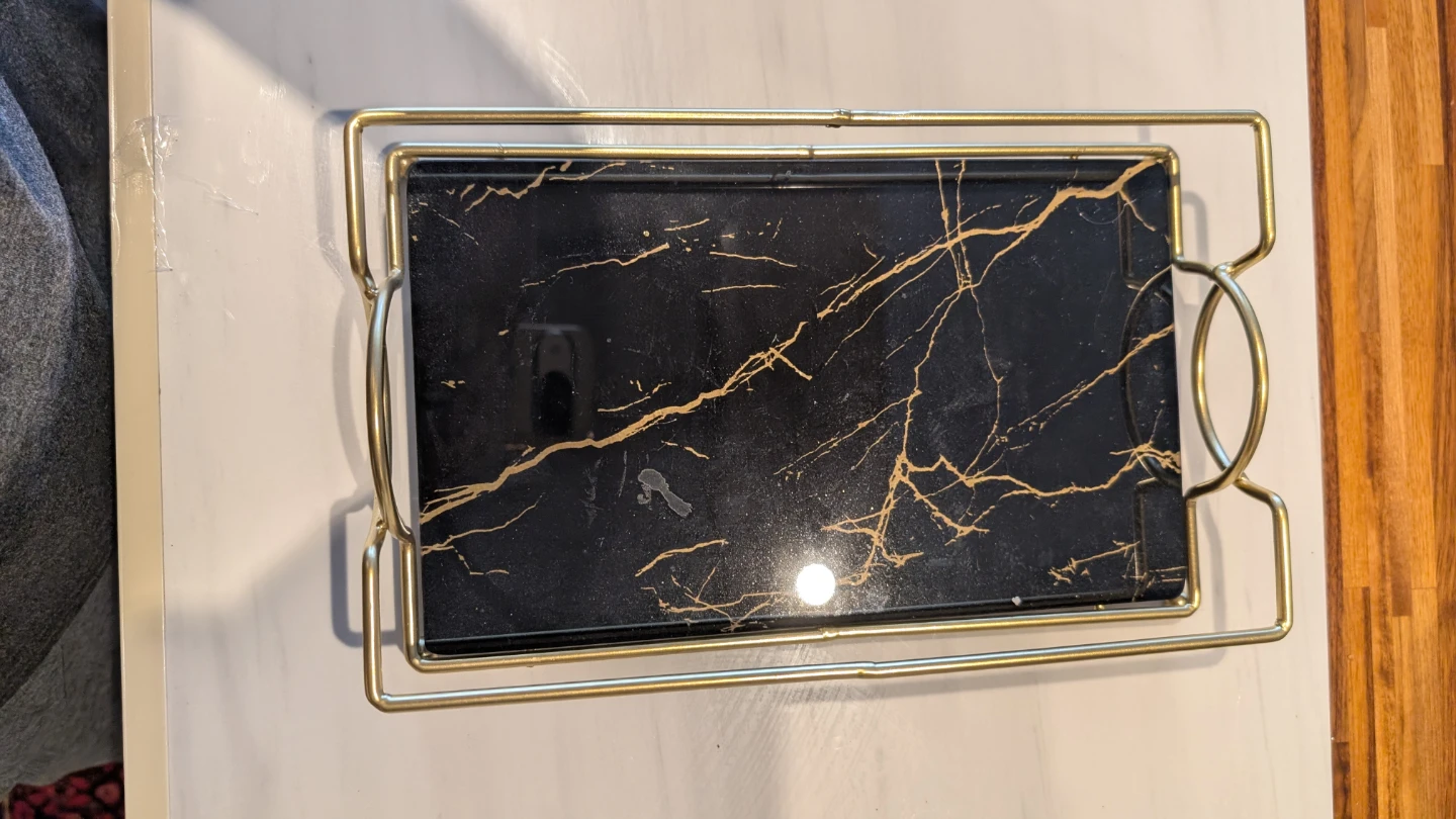 Golden and black tray - photo 2