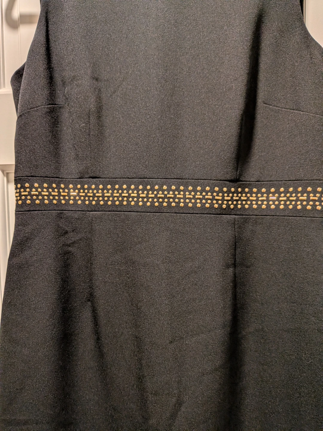 Kasper Black Sleeveless Sheath Dress with Embellished Waist - photo 2