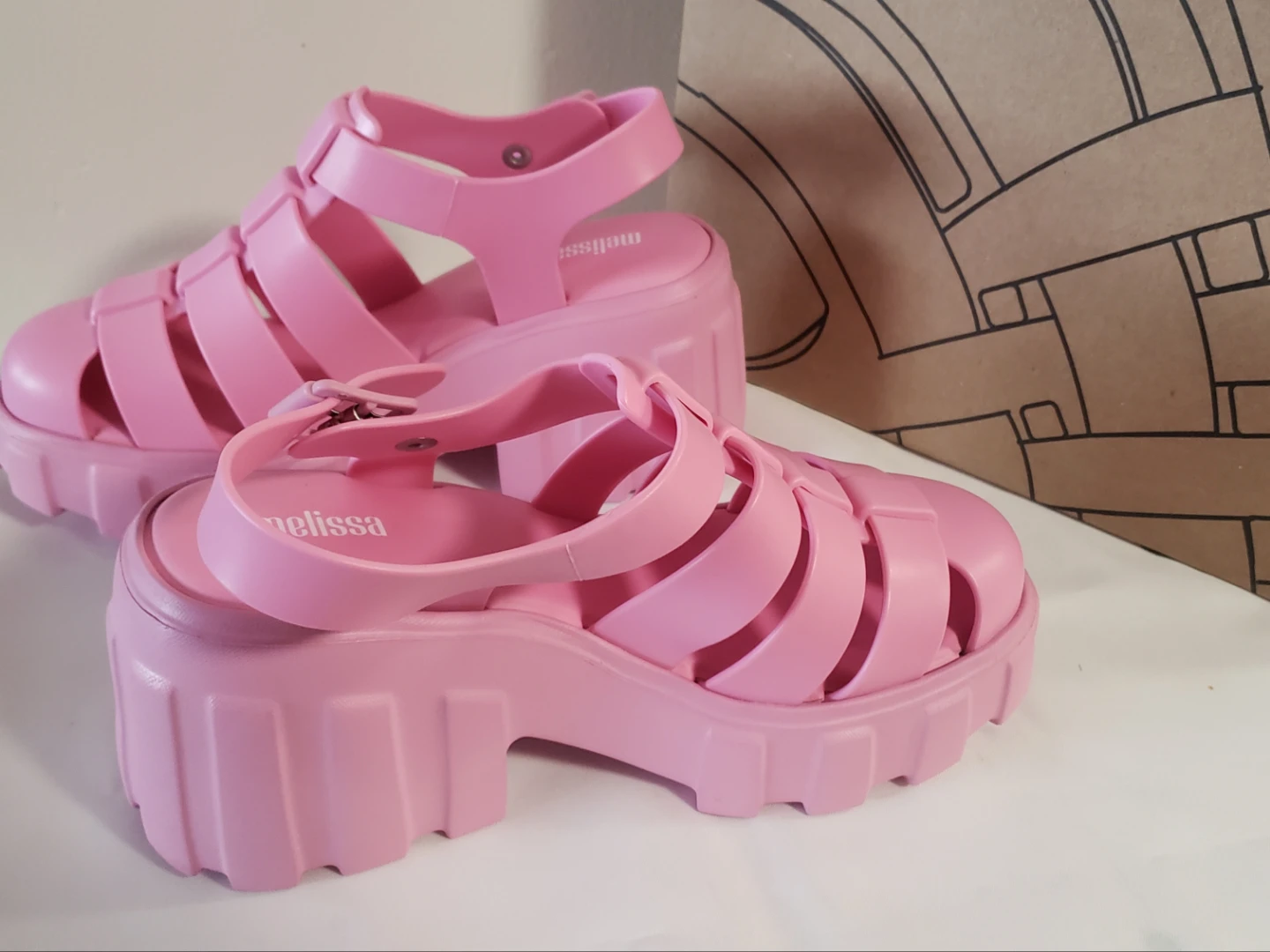 Brand new Mellisa Megan PINK Rose Sandals - photo 5