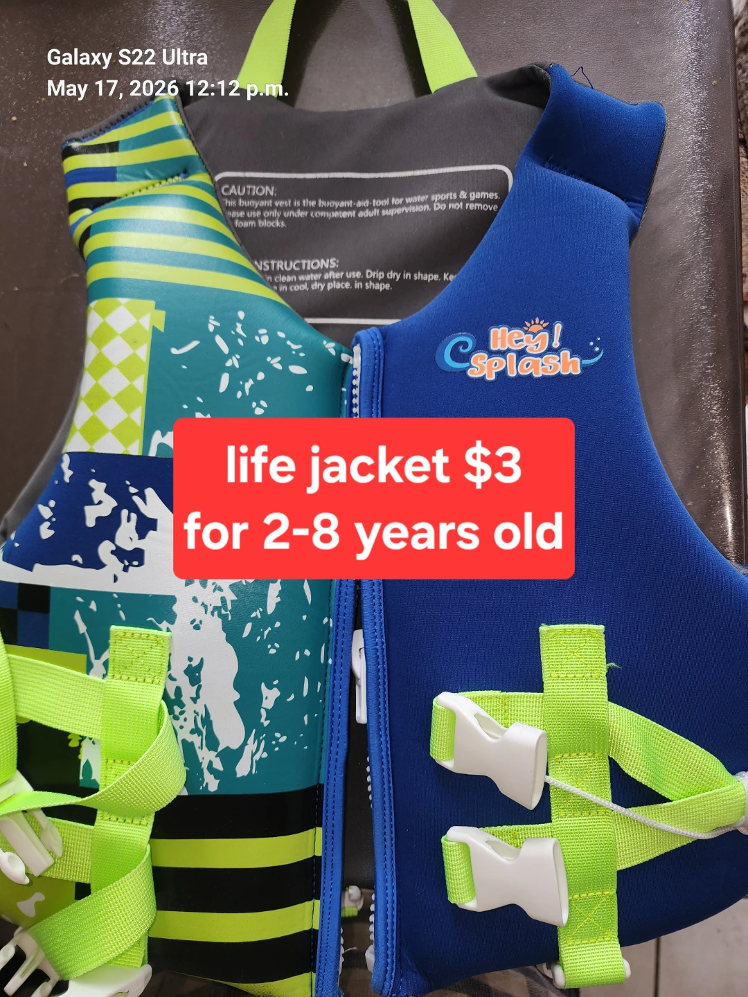 Splash Life Jacket for 2-8 Years Old