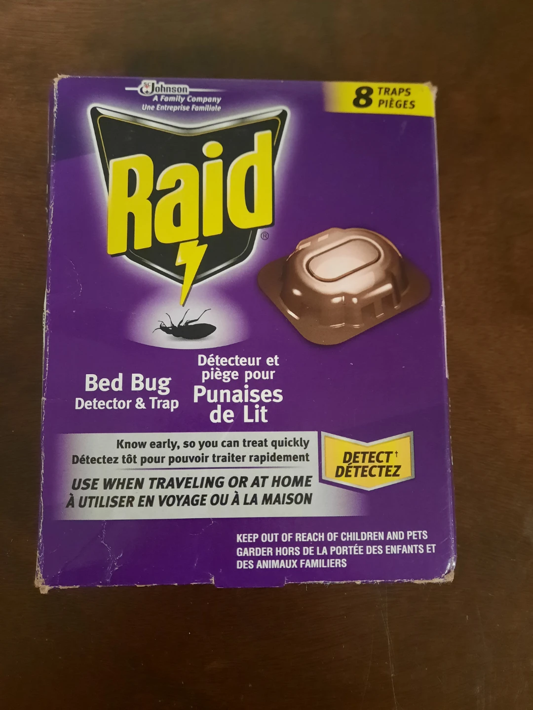 Raid Bed Bug Detector & Trap - 8 Traps