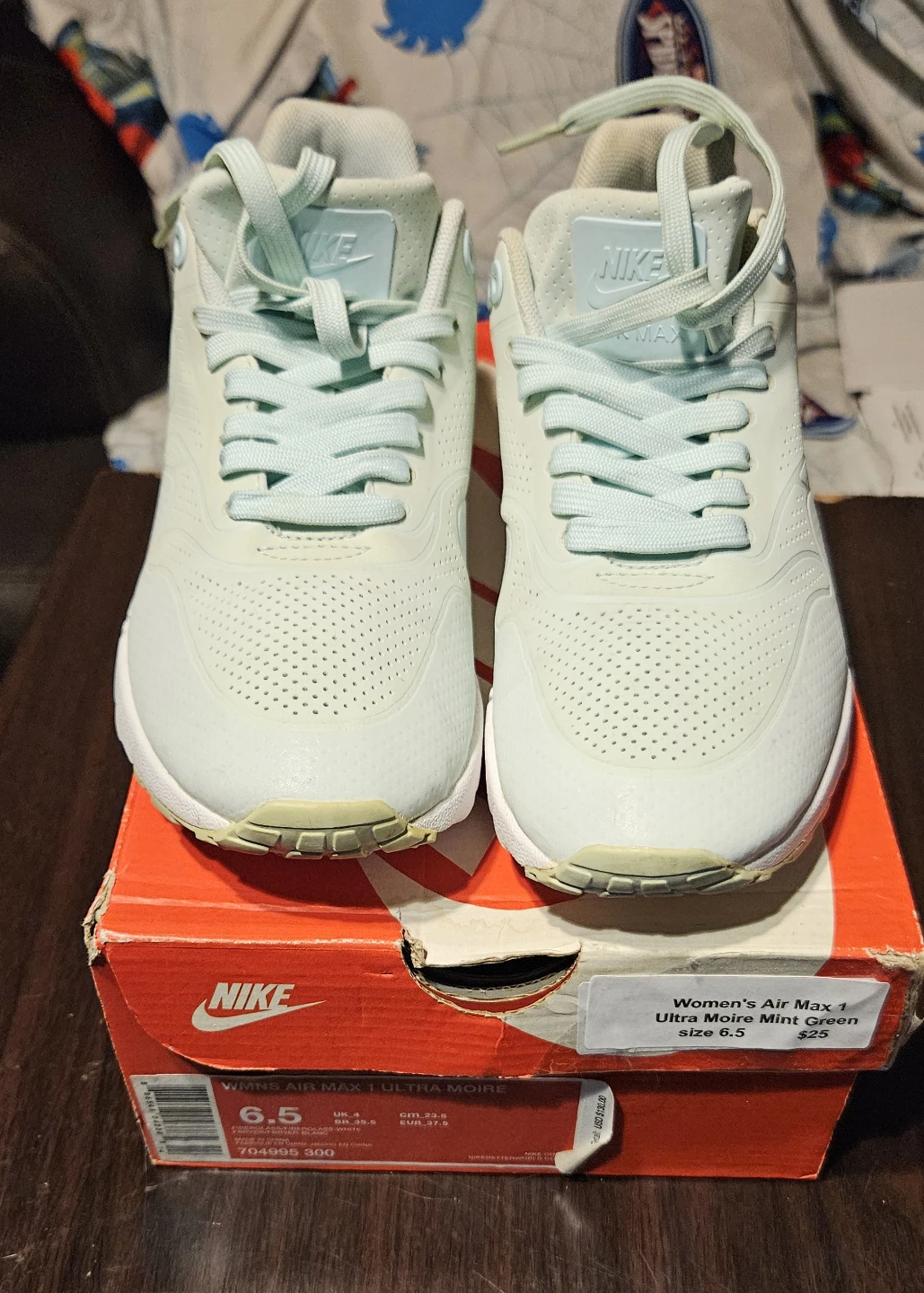 Nike Air Max 1 Ultra Moire Mint Green Women's Size 6.5