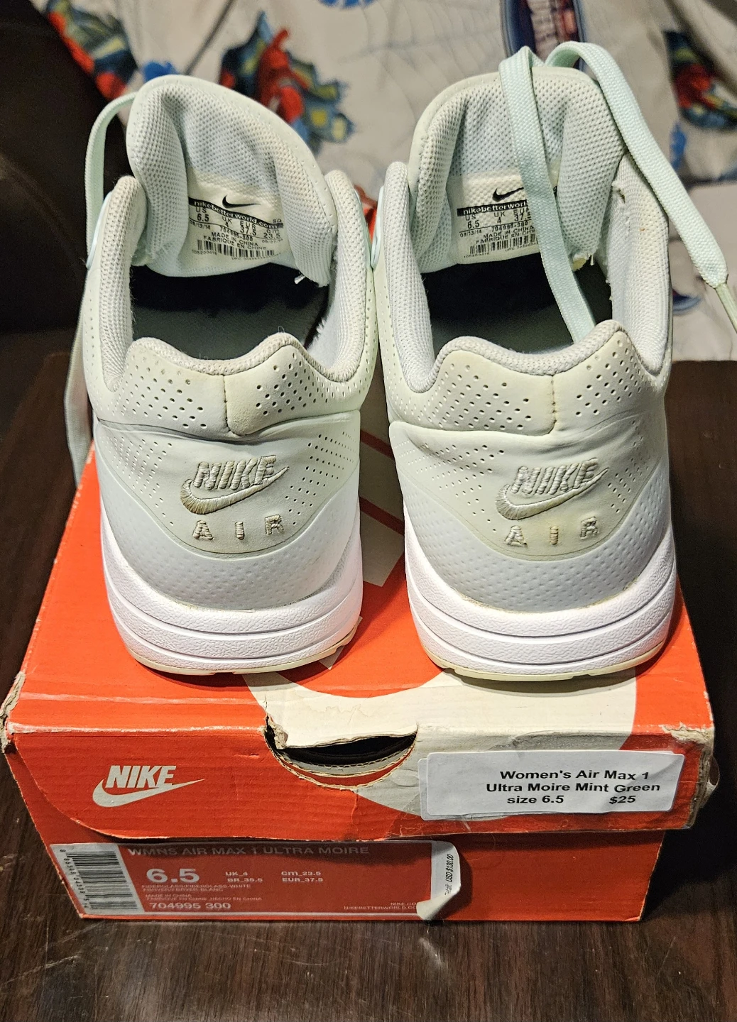 Nike Air Max 1 Ultra Moire Mint Green Women's Size 6.5 - photo 3