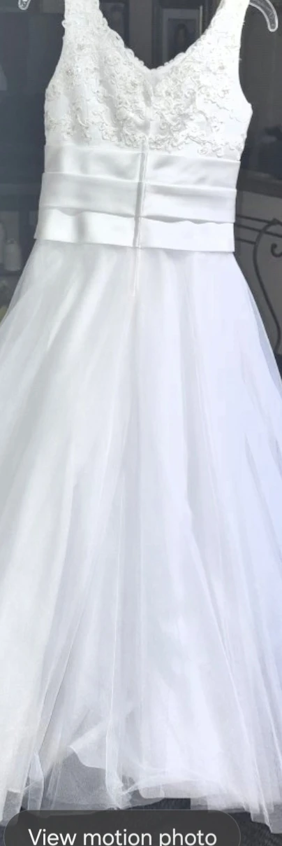 White Flower Girl Dress Style 1495 Size 8 - photo 2