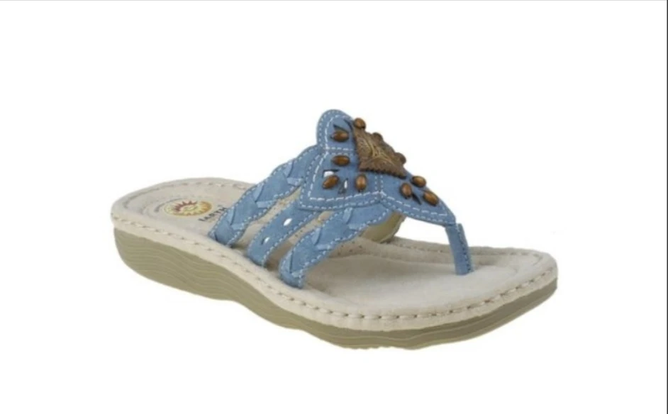 Earth Origins Blue Braided Thong Sandals