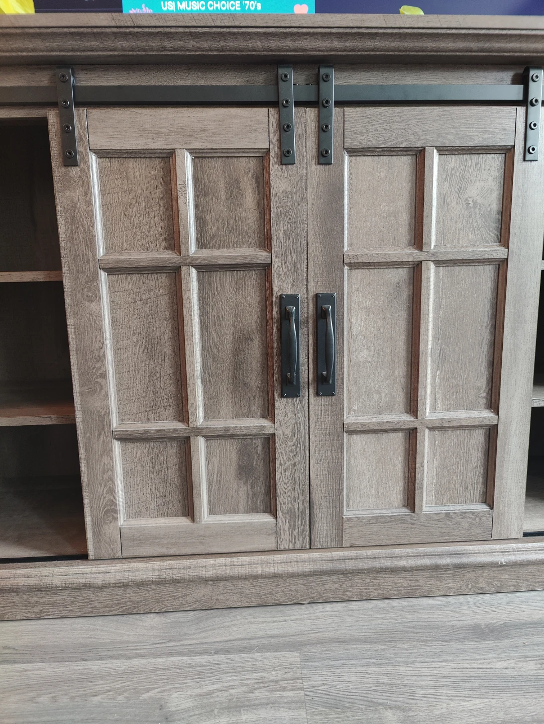 Farmhouse TV Stand with Electric Fireplace - photo 3