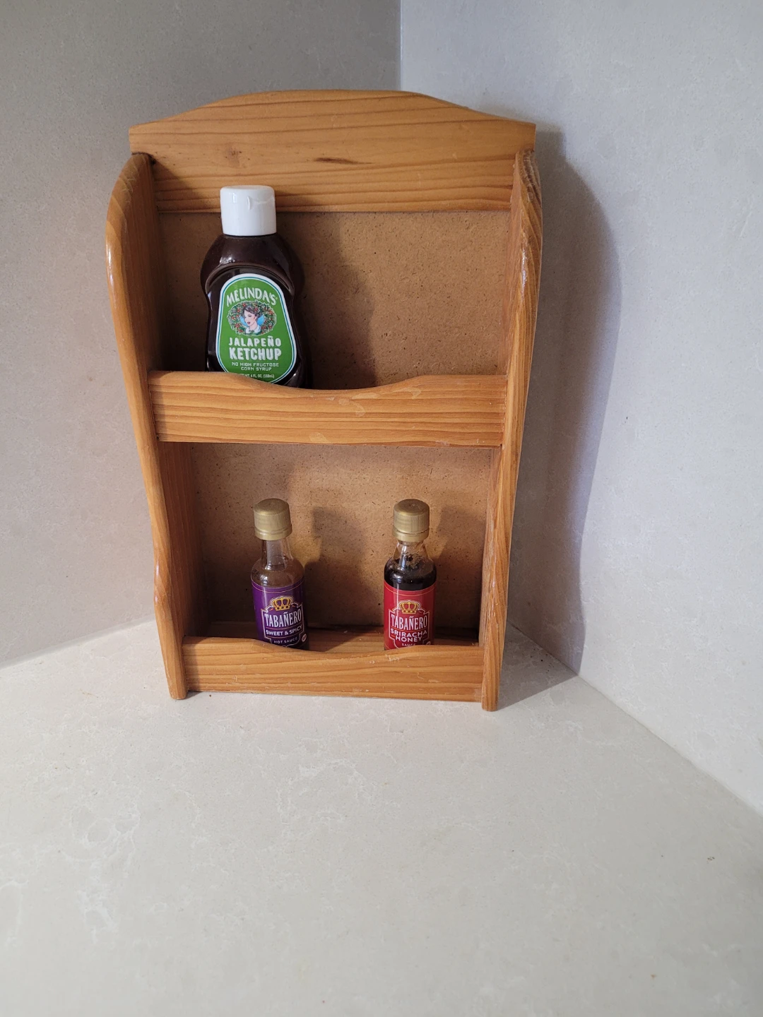 Small Wooden Wall Shelf/Spice Rack - photo 2