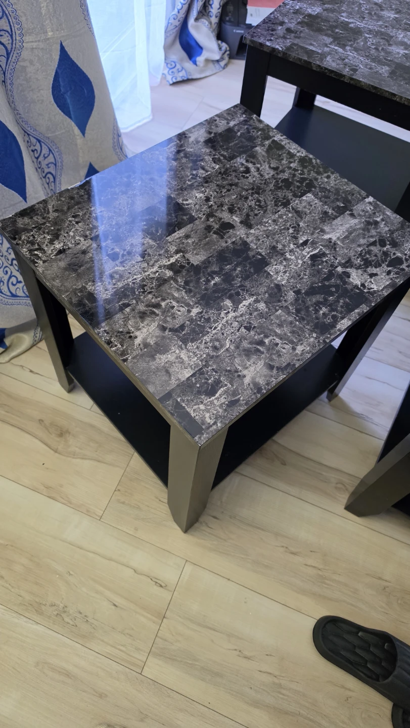 Marble Look Coffee Table and End Tables Set - photo 2