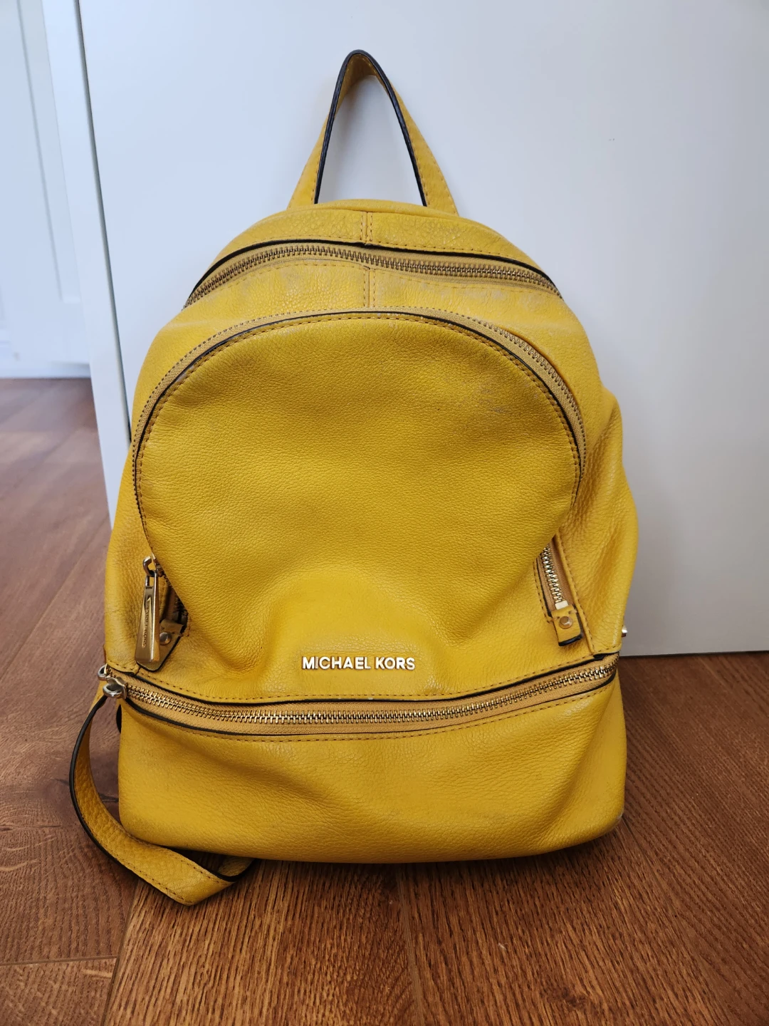 Michael Kors Yellow Leather Backpack