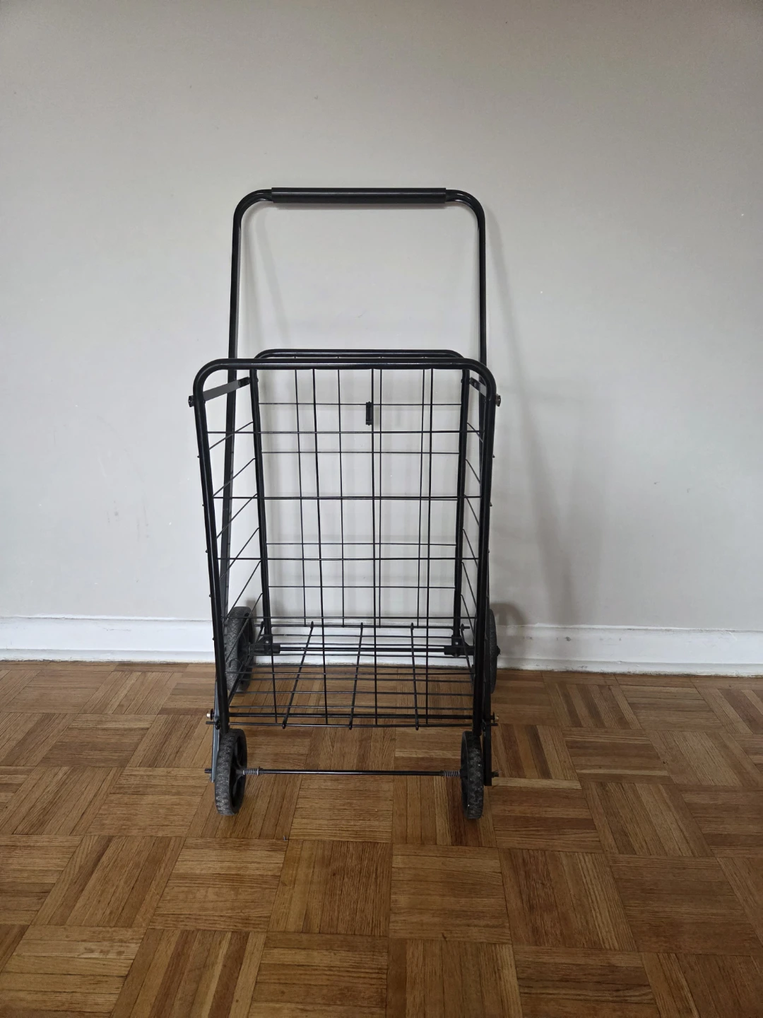 Black Folding Shopping Cart - photo 2