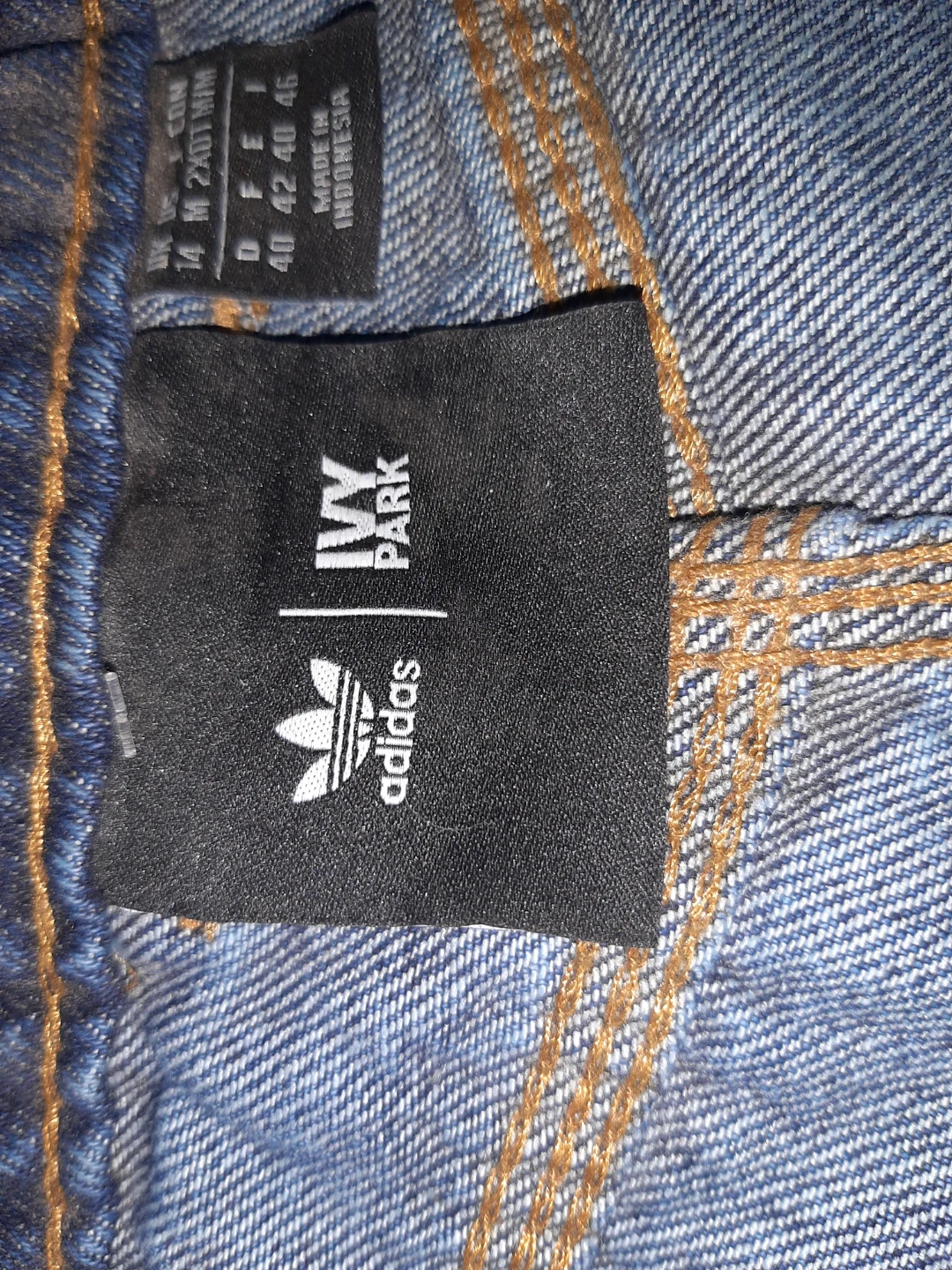 Adidas x Ivy Park Ladiess Denim Snap Pantst Size M