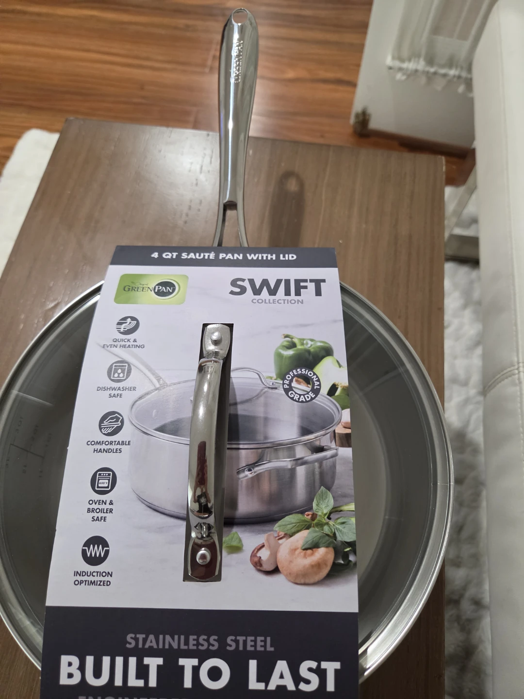 GreenPan Swift Collection 4 QT Sauté Pan with Lid