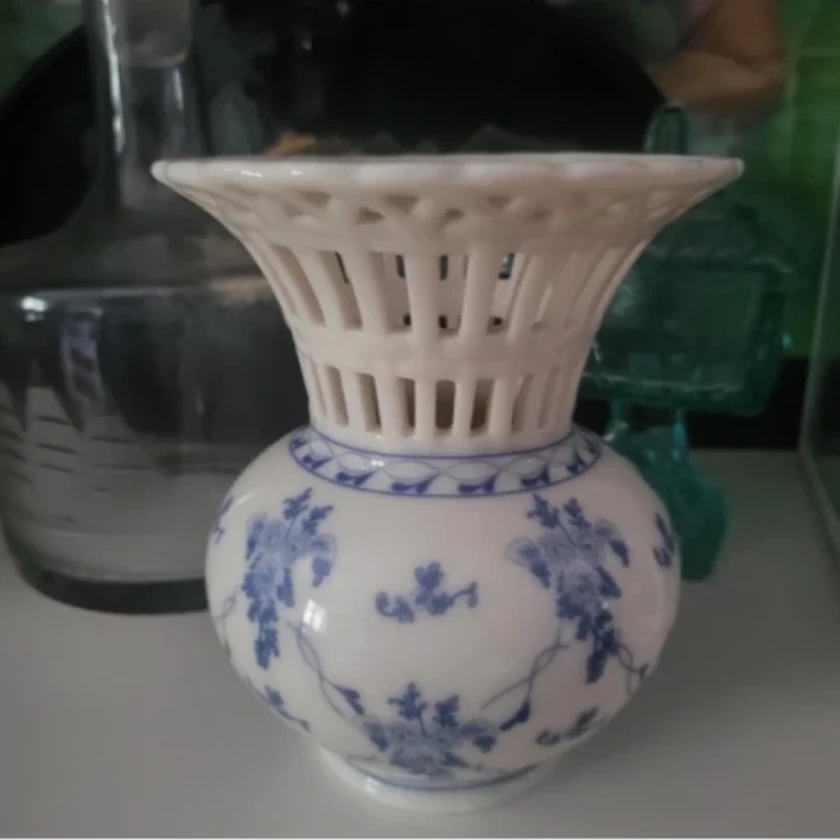 Rose Brocade Fine Porcelain Vase by Skye McCkie
