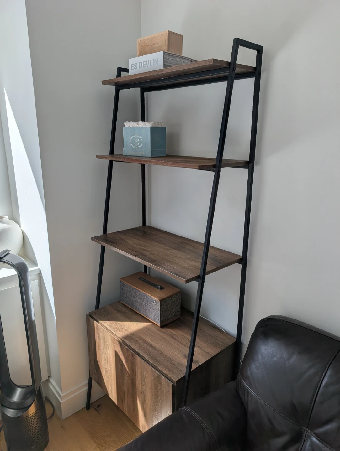 West Elm Ladder Bookshelf with Cabinet