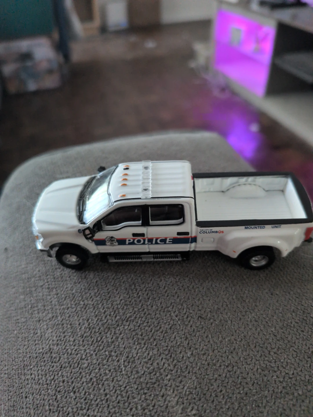 White Police Truck Toy