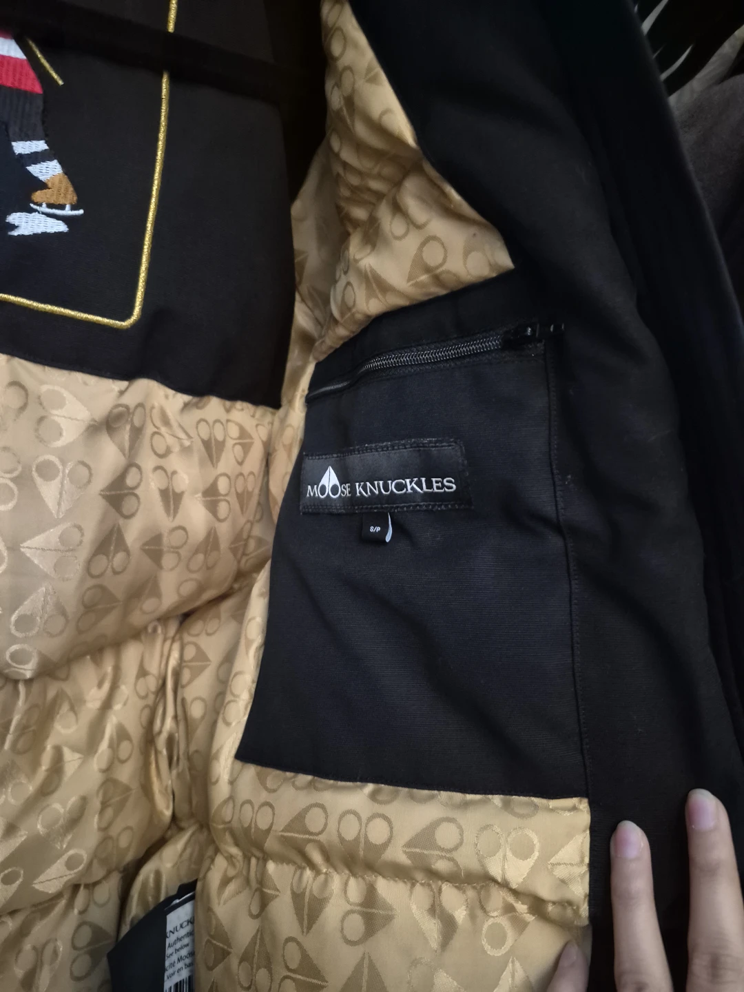 Moose Knuckles Black Bomber Jacket with Fur Hood - photo 3