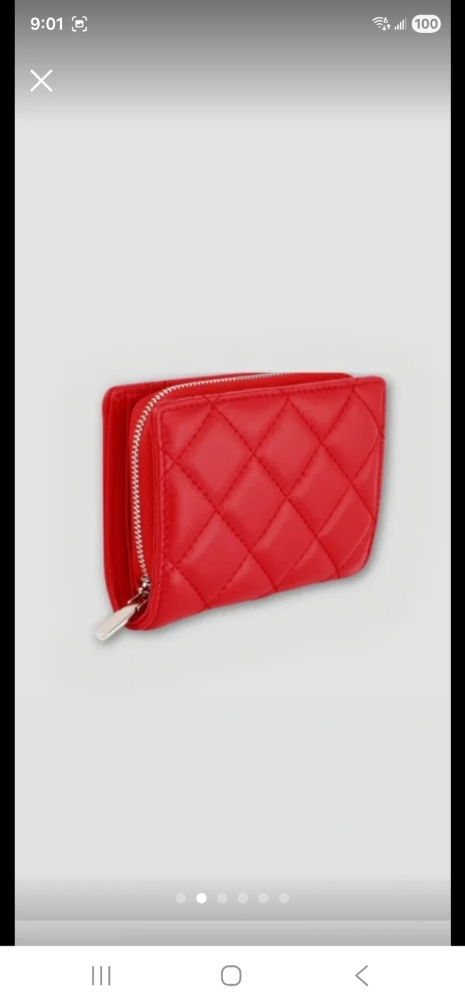 Danier Red Quilted Wallet - photo 2