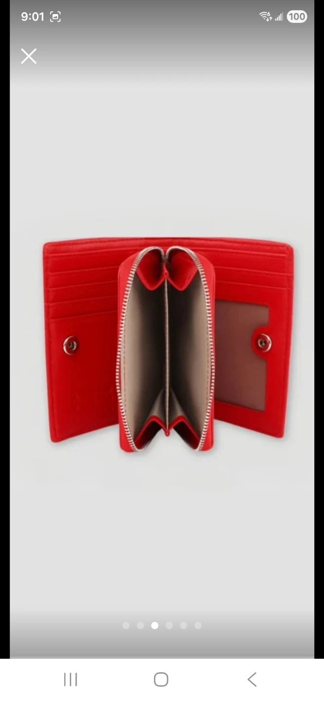 Danier Red Quilted Wallet - photo 3