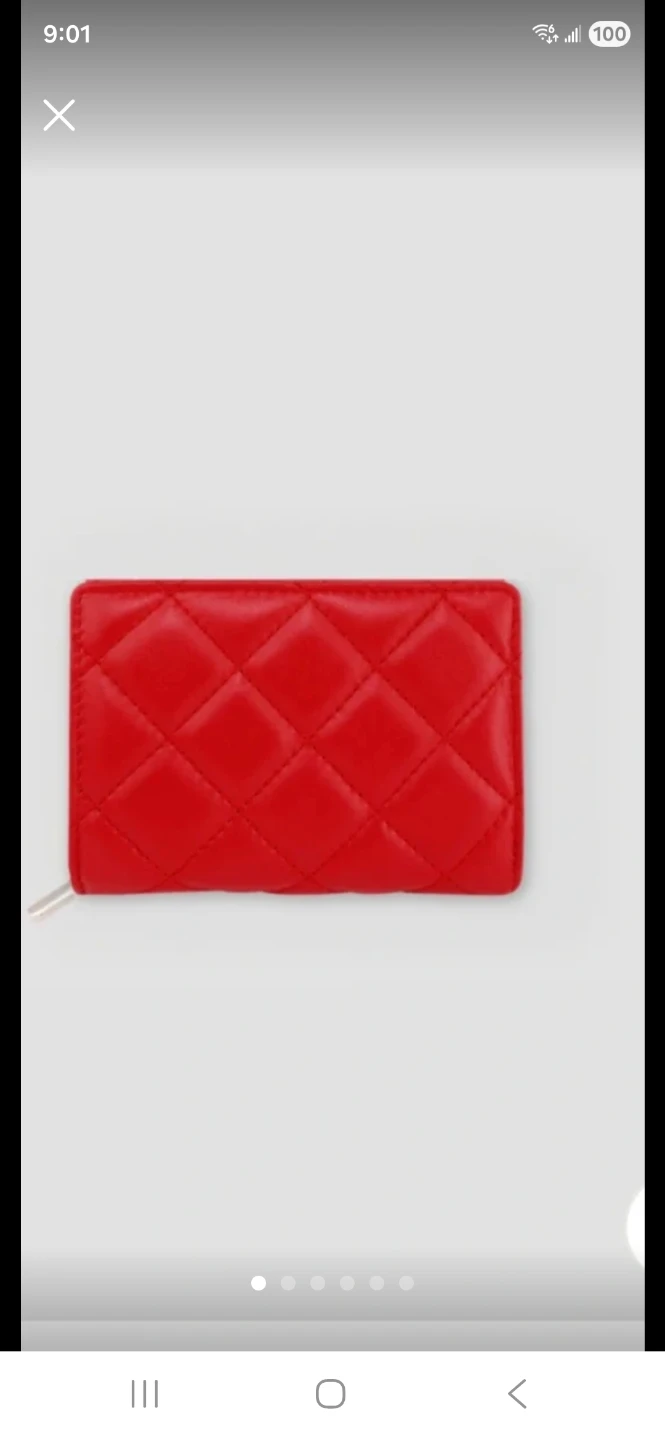 Danier Red Quilted Wallet - photo 4