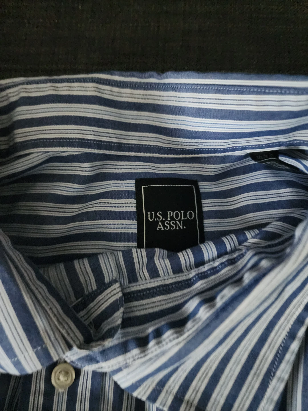 U.S. Polo Assn. Blue and White Striped Button-Up Shirt - photo 4