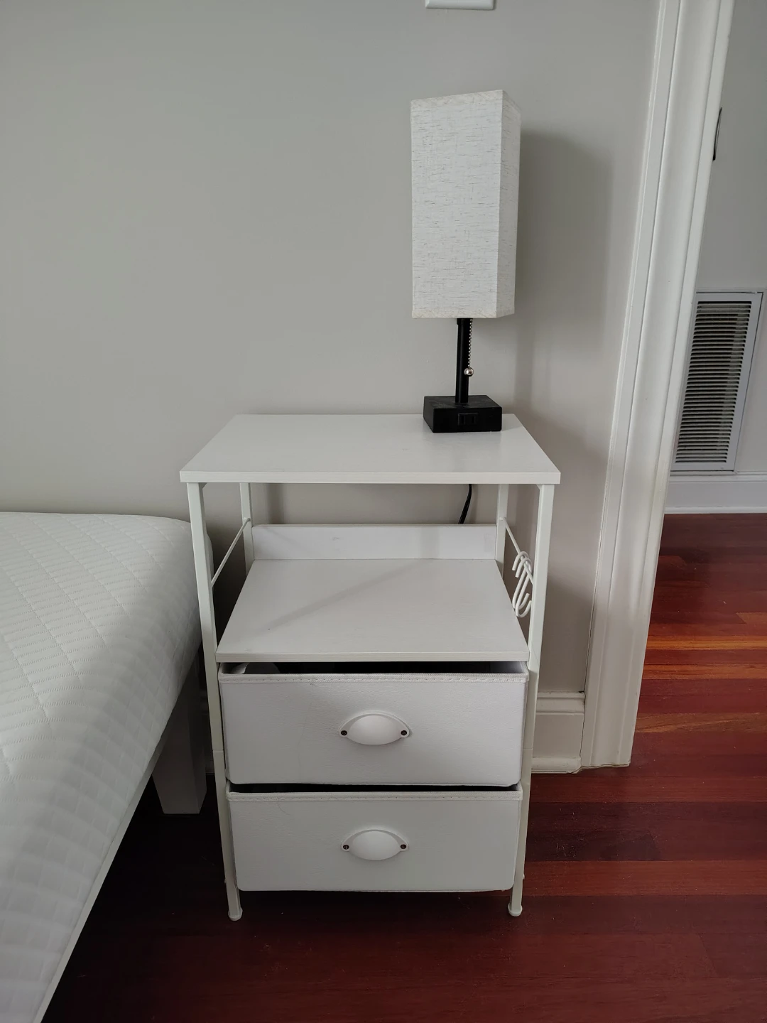 White Nightstands with Table Lamps (Set of 2 each)