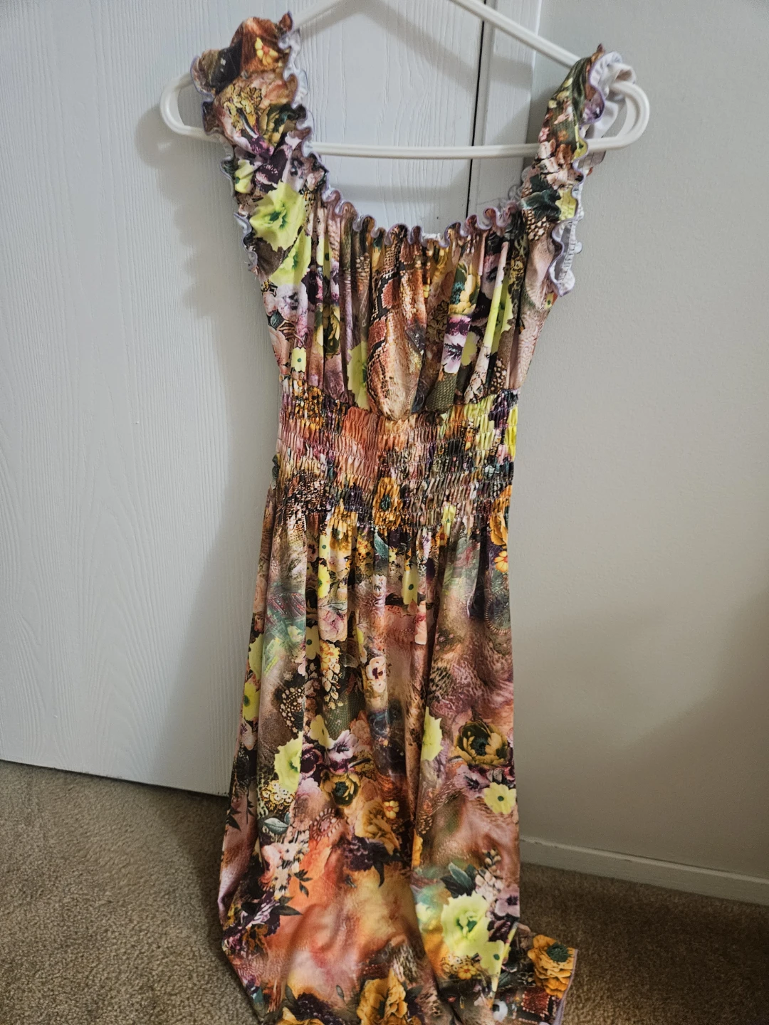 Women's Floral Smocked Maxi Dress
