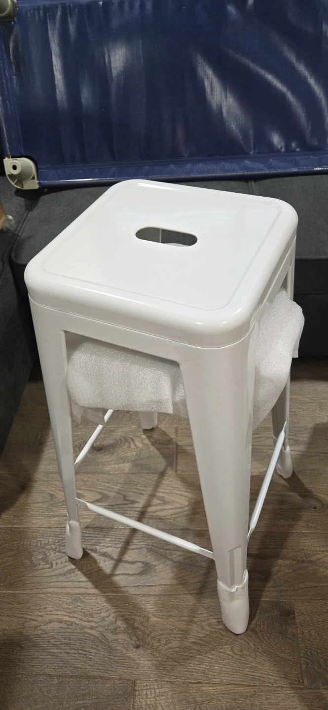 Brand New White Metal Counter Stool (Set of 4) - photo 2