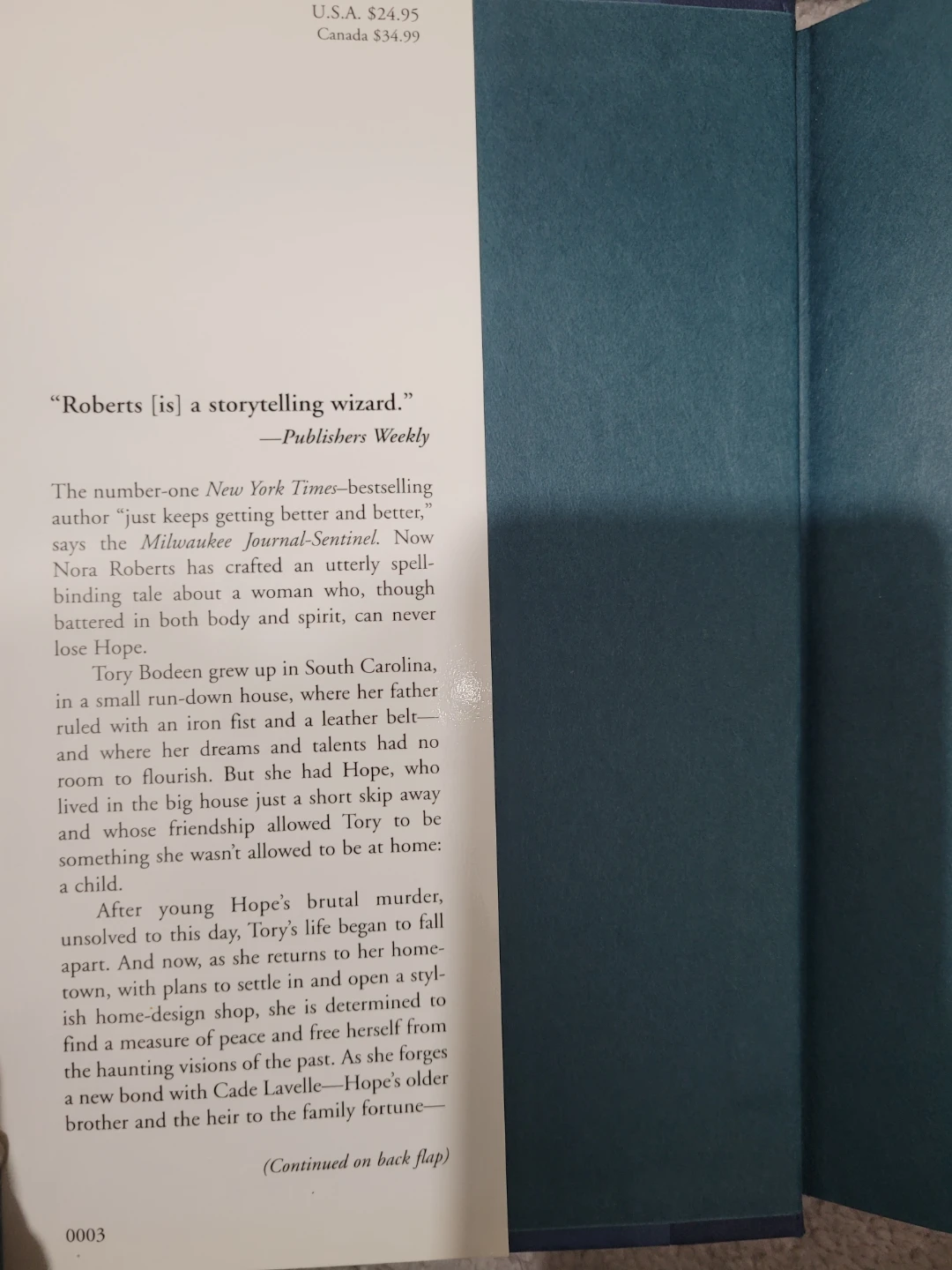 Nora Roberts Carolina Moon hardcover Book - photo 2