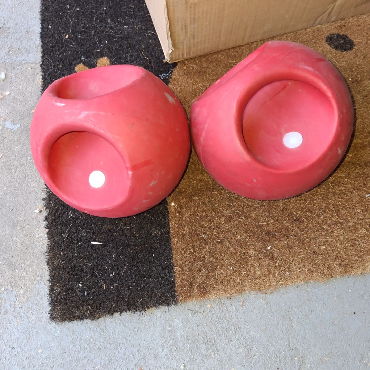 Red Exercise Balls (Pair)