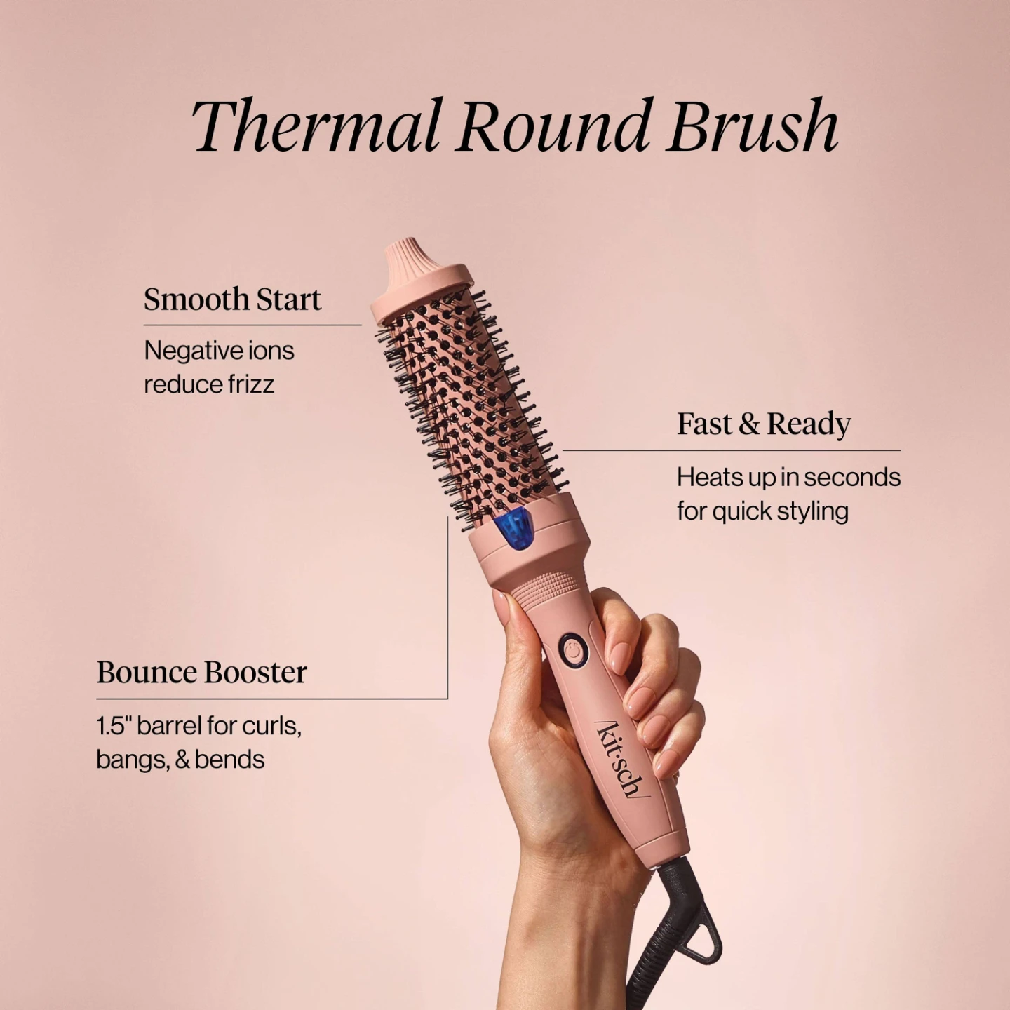Kitsch Thermal Round Brush (Terracotta) - Used Once, With Box! - photo 3