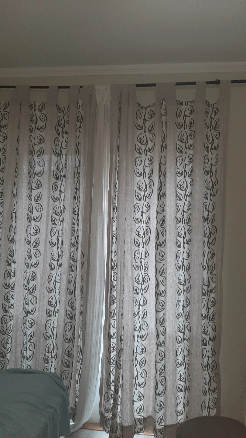 Light Beige Tab Top Curtains