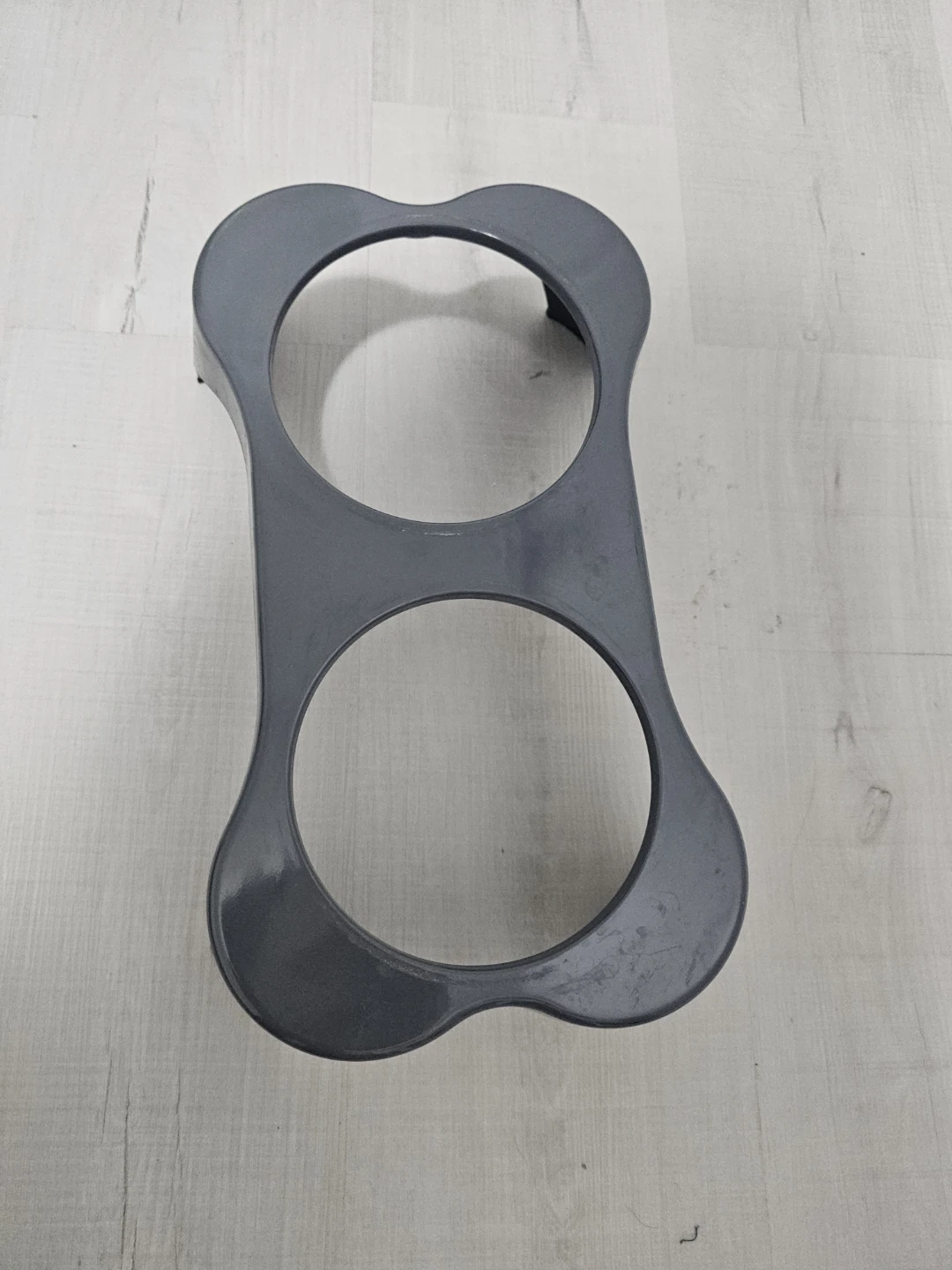 Grey Double Dog Cat Food Water Bowl Stand - photo 2