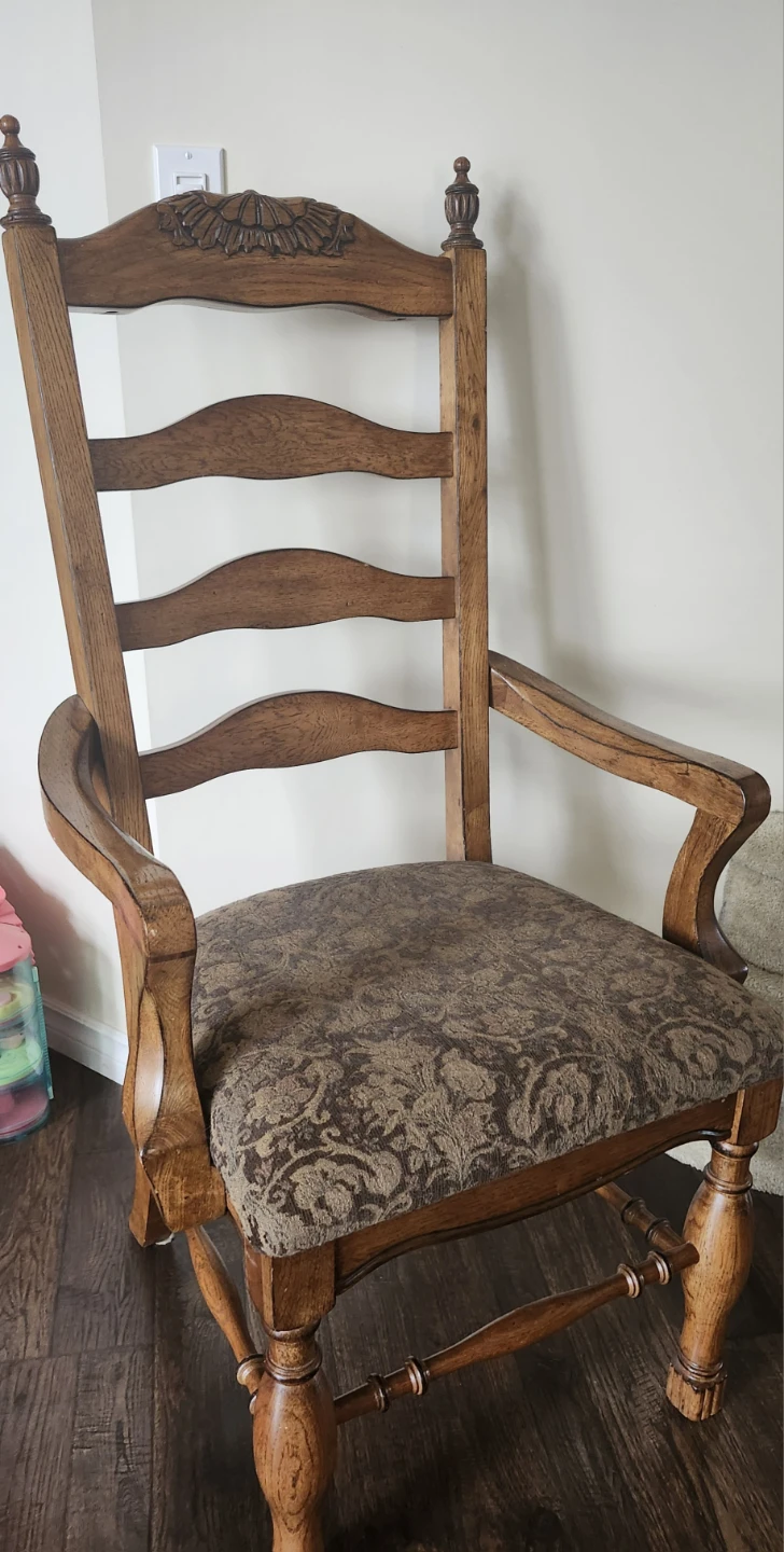 Wooden Dining Chair with Upholstered Seat