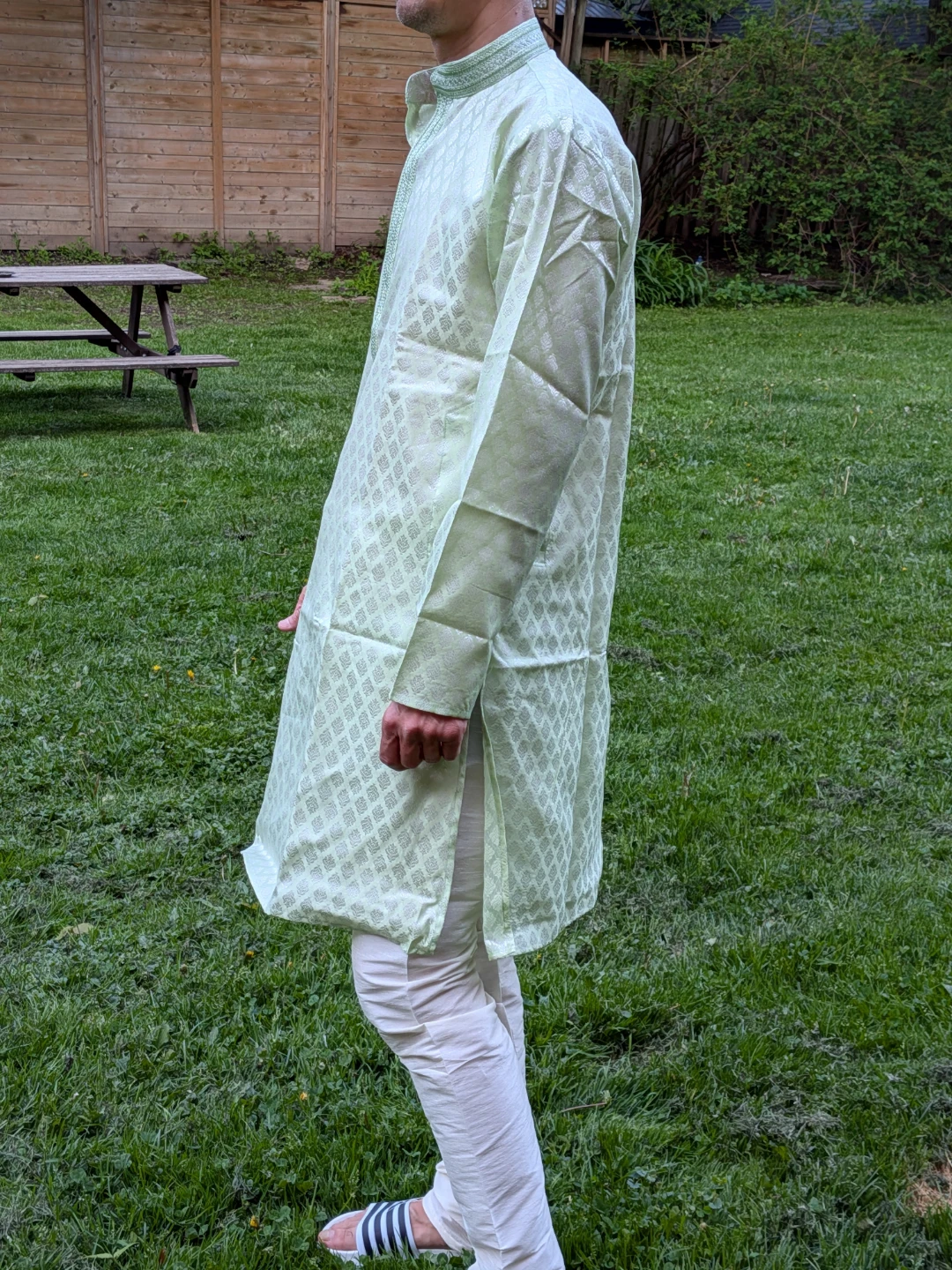 Light Green Kurta Pajama Set - photo 3