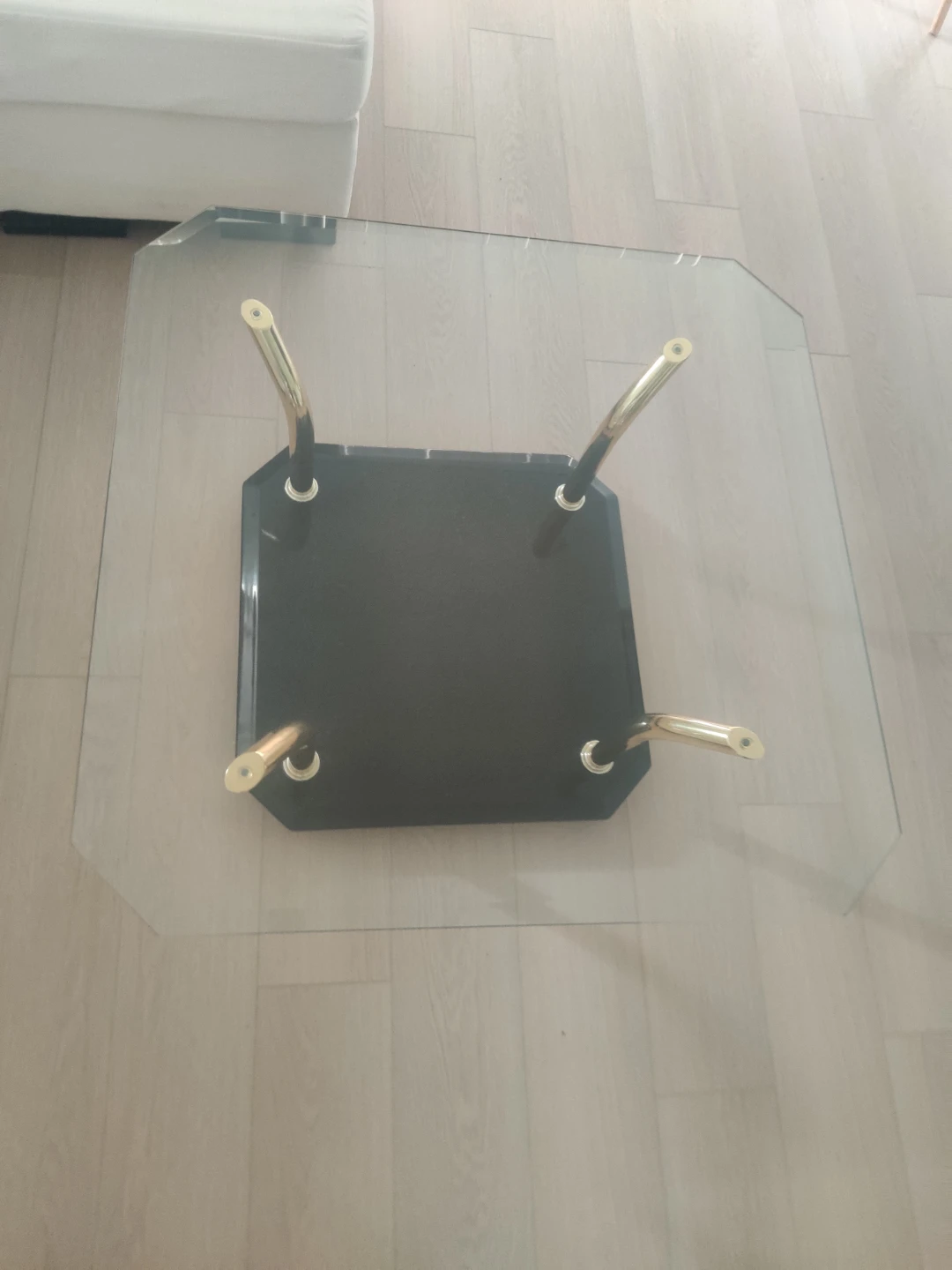 Glass and Brass Coffee Table - photo 5