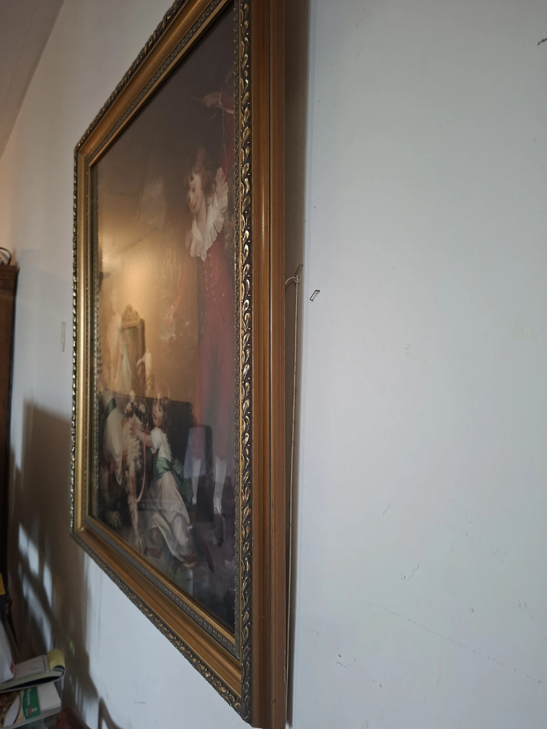 Framed Painting of Children with Dog - photo 3