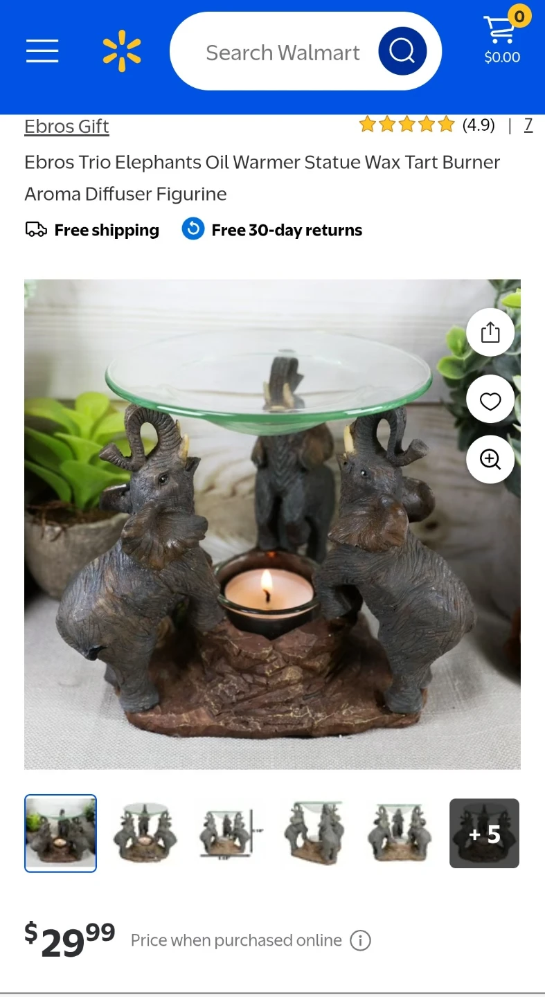 Elephant Oil Burner with Essential Oils Set.  Firm price. - photo 3