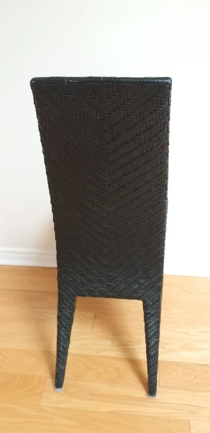 Black Wicker Dining Chair - photo 4