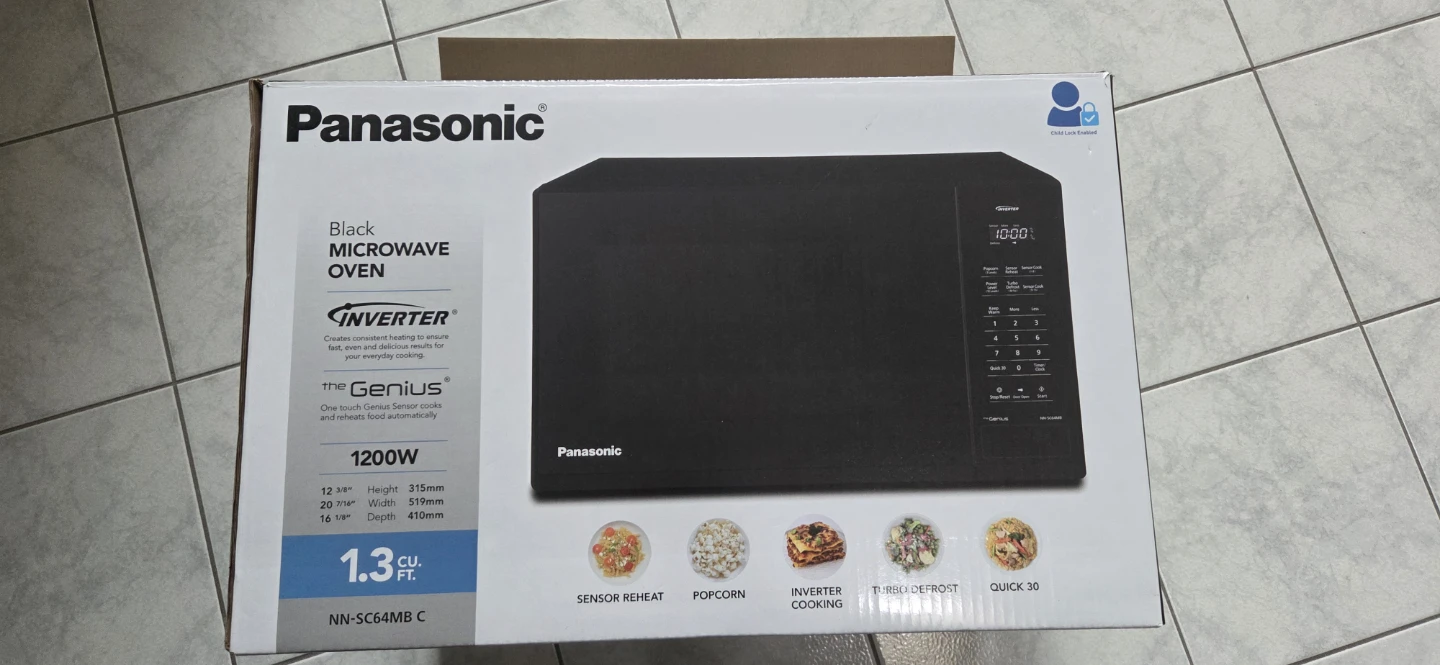 Panasonic 1.3 cu. ft. Black Microwave Oven NN-SC64MB - photo 5