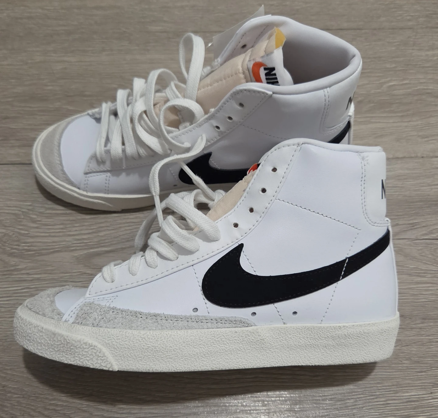 Nike Blazer Mid '77 Vintage White Black High Top Sneakers - photo 2