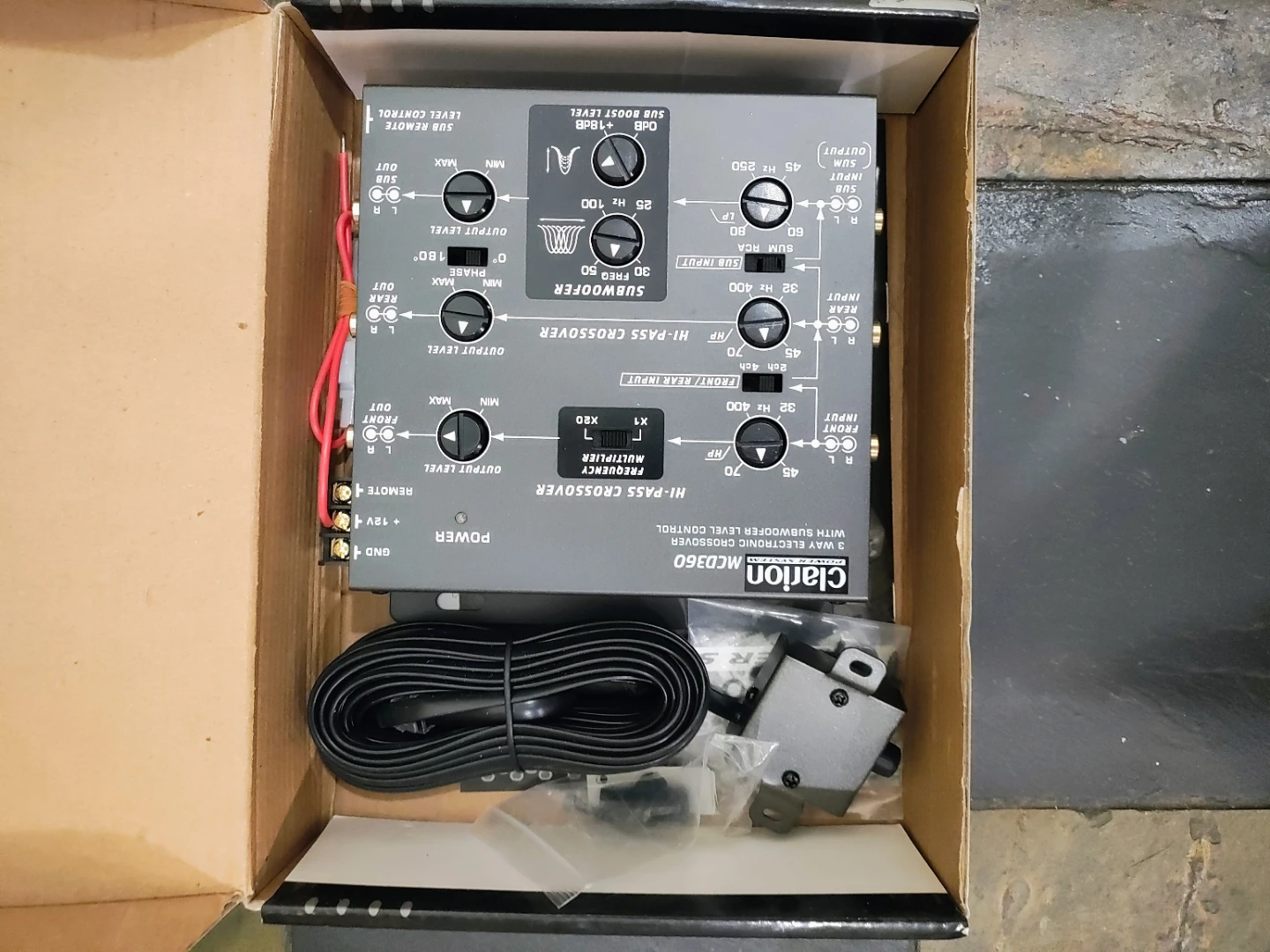 Clarion MCD360 3-Way Electronic Crossover with Subwoofer Control
