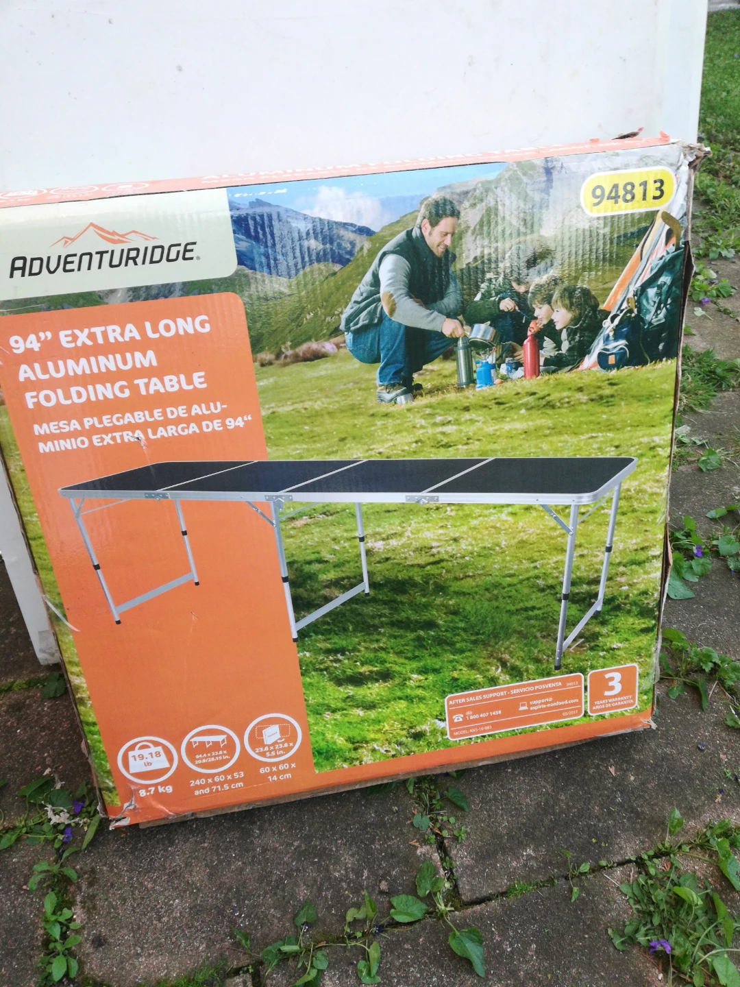 ADVENTURIDGE 94" Extra Long Aluminum Folding Table