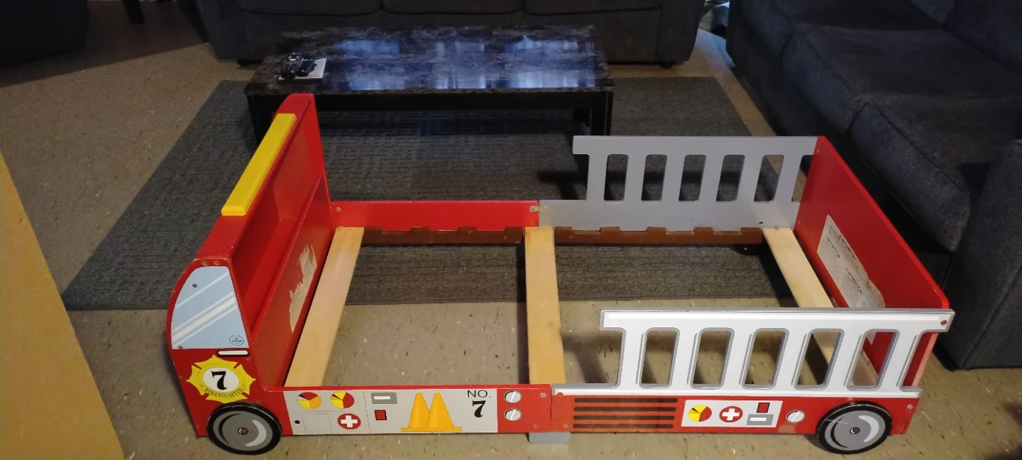Fire Truck Toddler wood Bed Frame